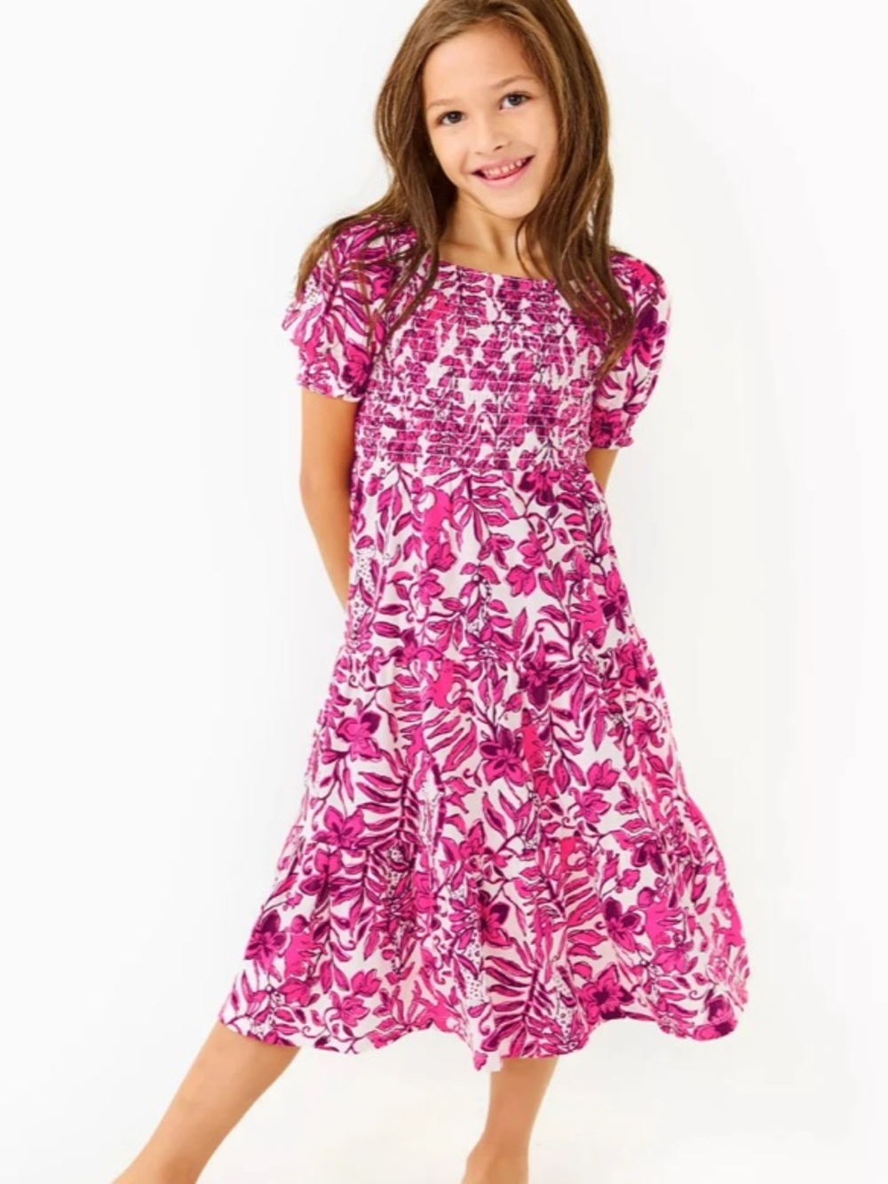 NWT Lilly Pulitzer Girls Mini Jilly Sleeved Midi Dress